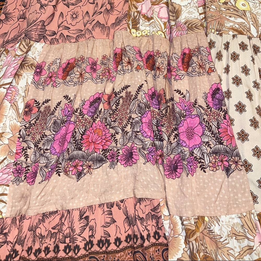 SPELL DESIGNS NWT Renew Patchwork Gown M/L Blush - Picture 9 of 10